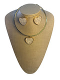Conjunto Dourado Coração Brilho Natural Maria Vitória