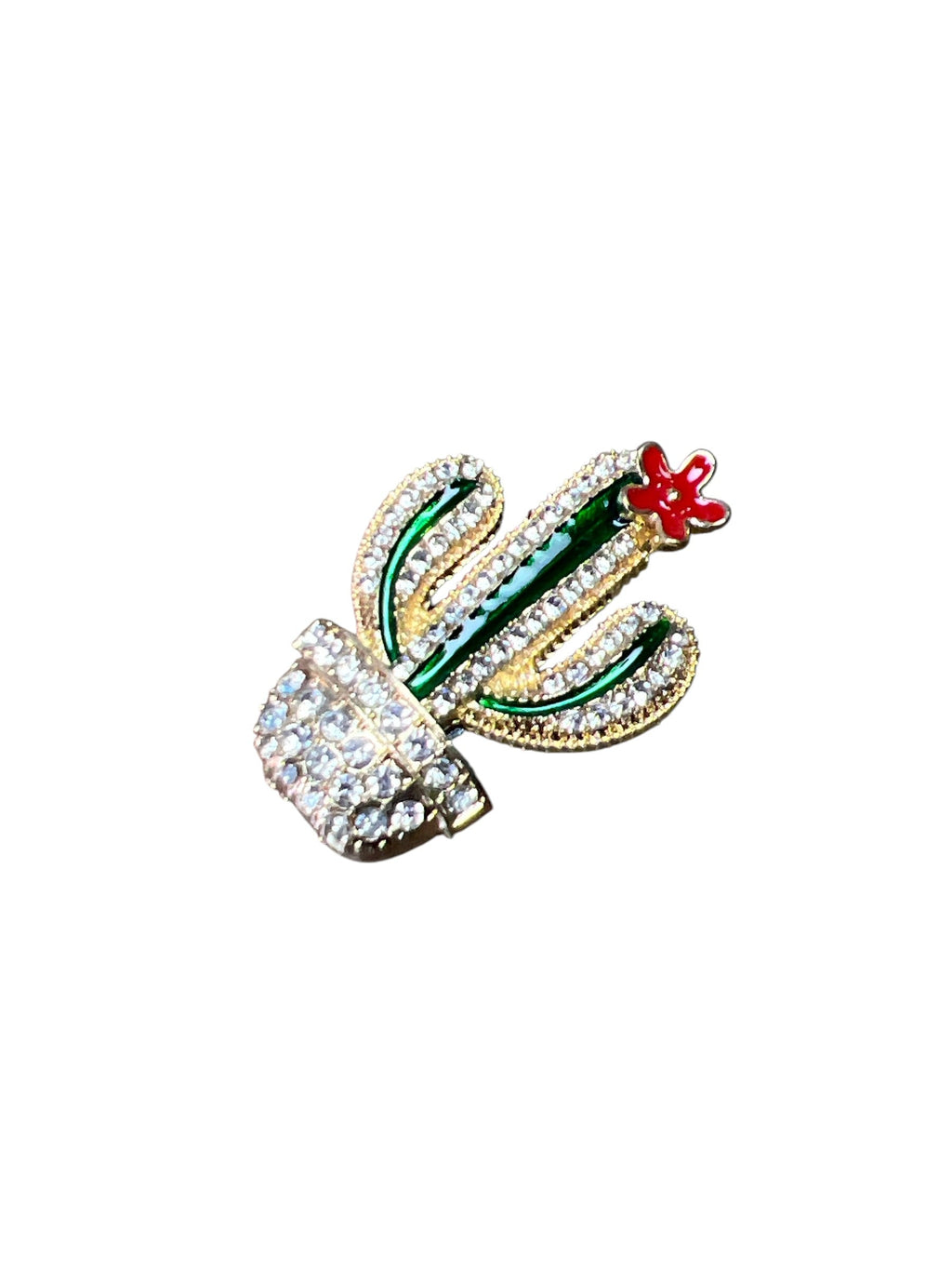 Broche Dourado Cacto