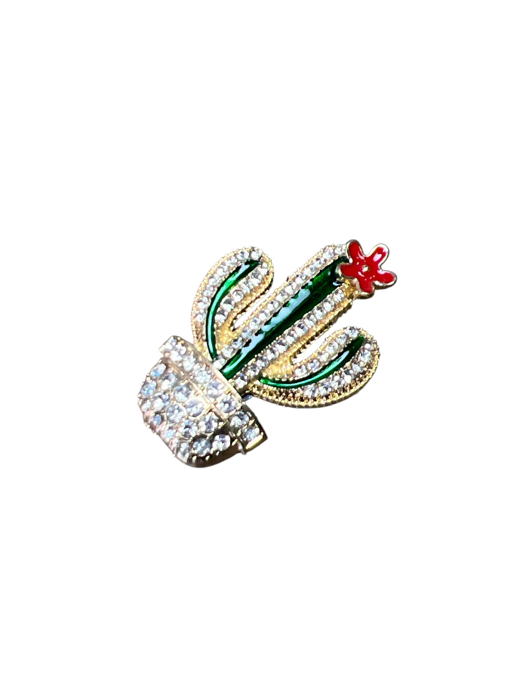 Broche Dourado Cacto