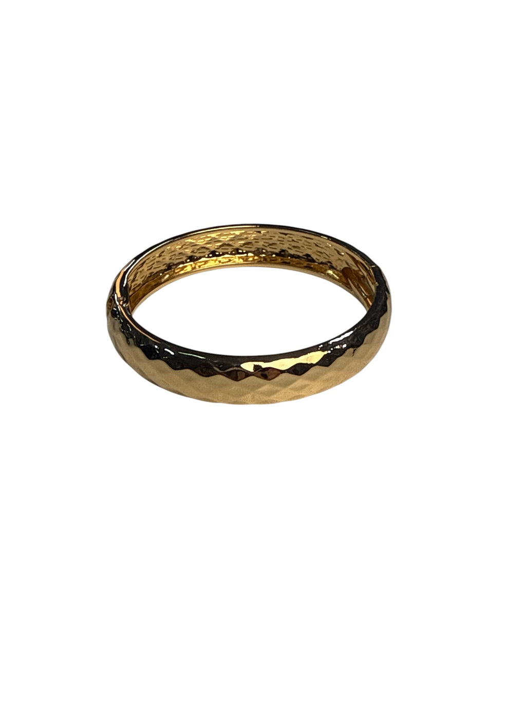 Bracelete Dourado Minimalista Texturizado Maria Olívia