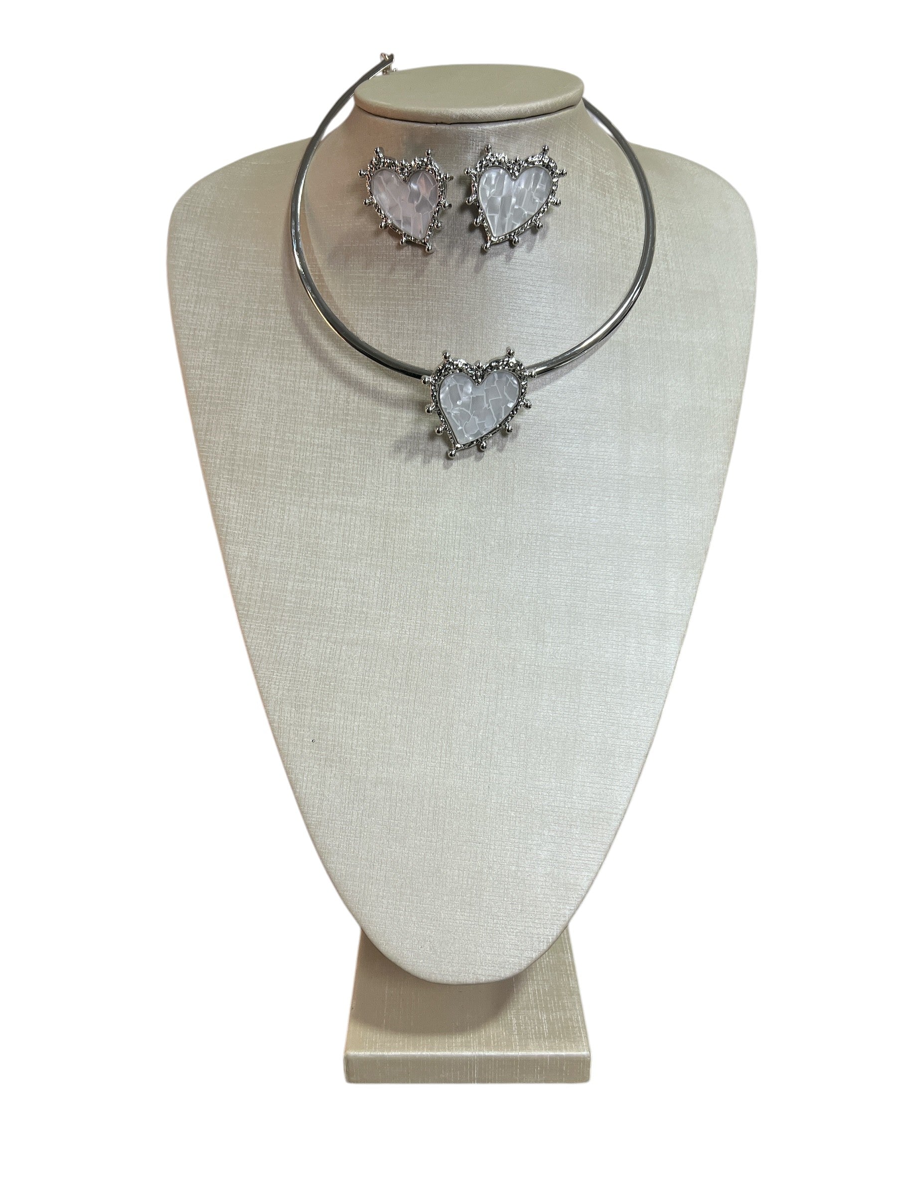 Conjunto Prata Colar + Brinco Maria Mariah