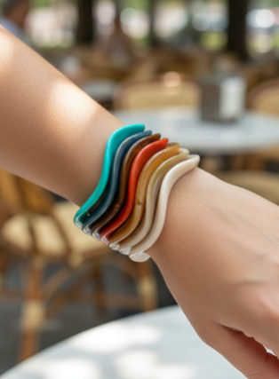 7 Braceletes Ondas Maria Eveline