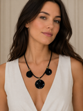Colar Maria Gabriela Preto Marmorizado