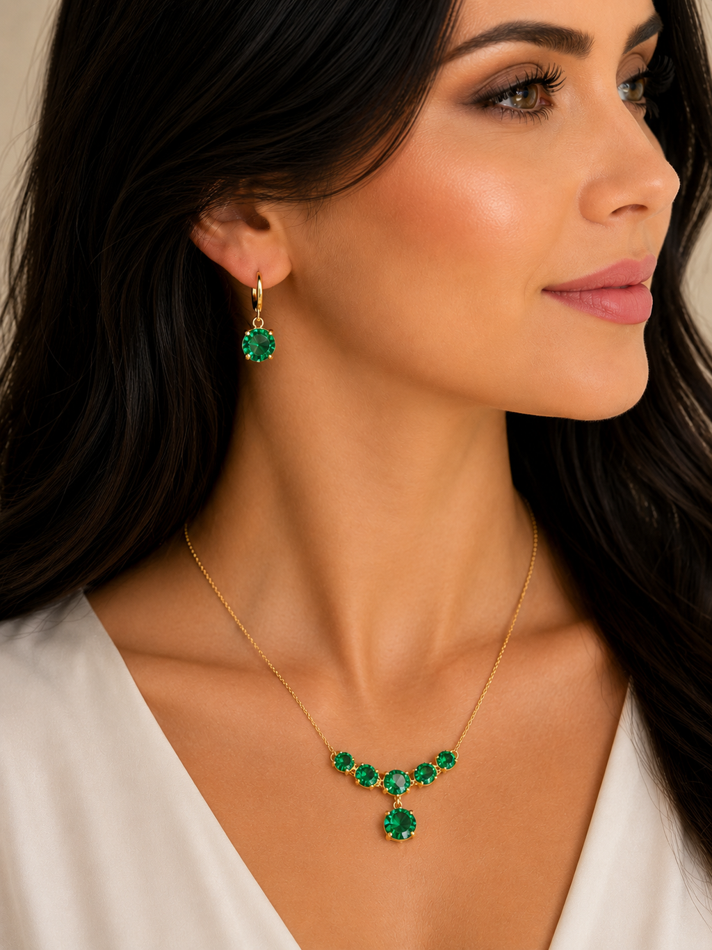 Conjunto Dourado Maria Esmeralda