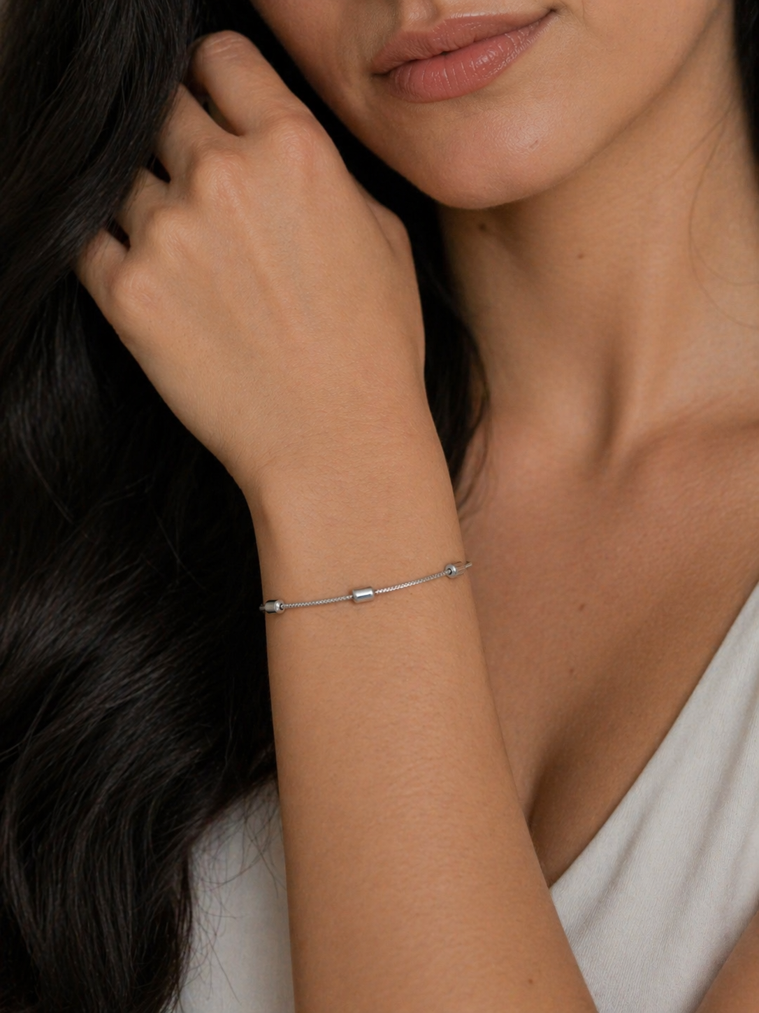 Pulseira Prata Aço Maria Flavia