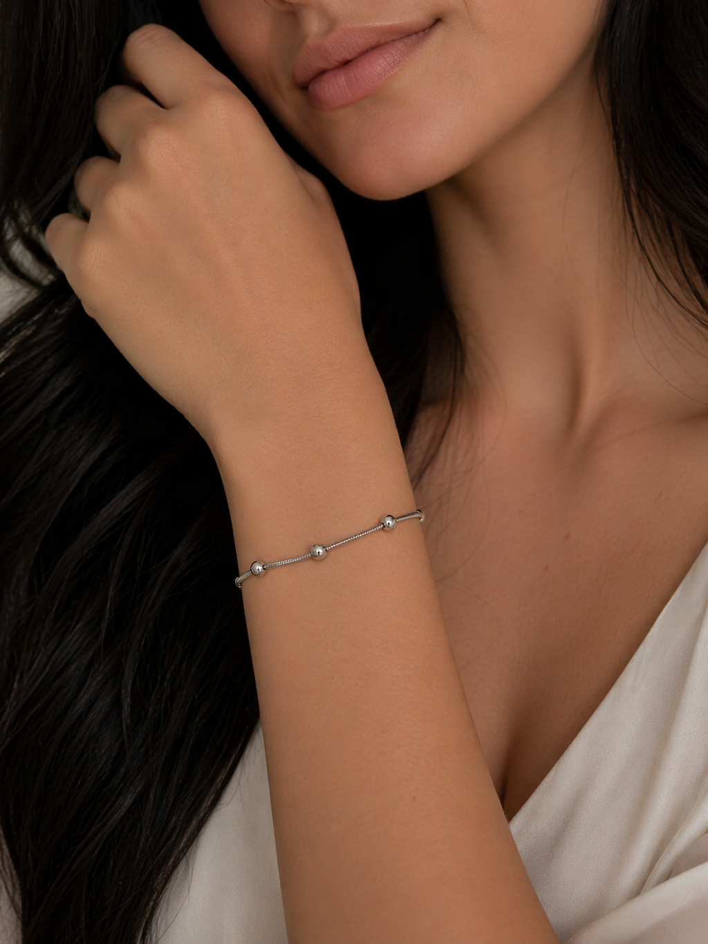 Pulseira Bolinha Aço Maria Flavia