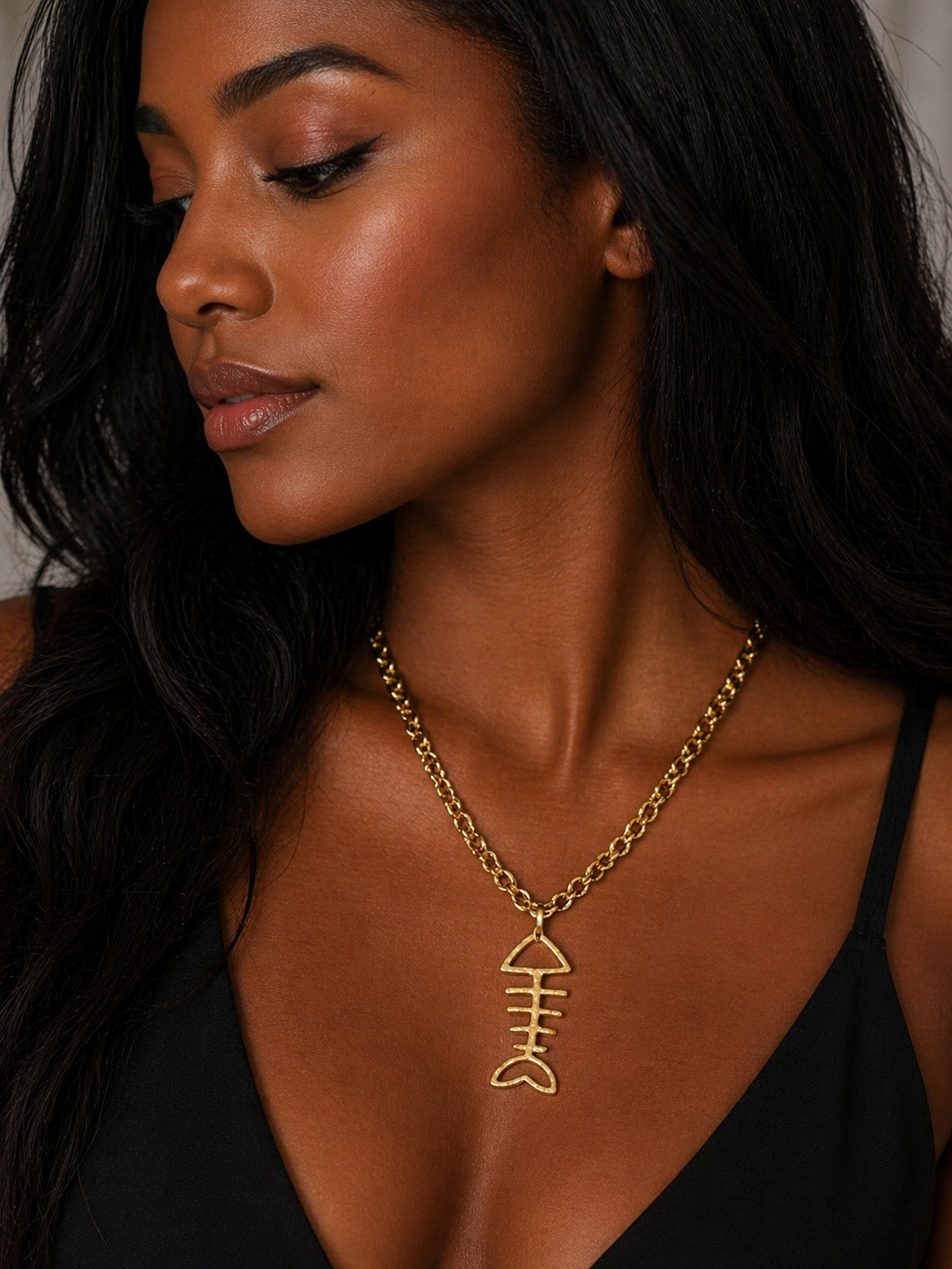 Colar Dourado Escama