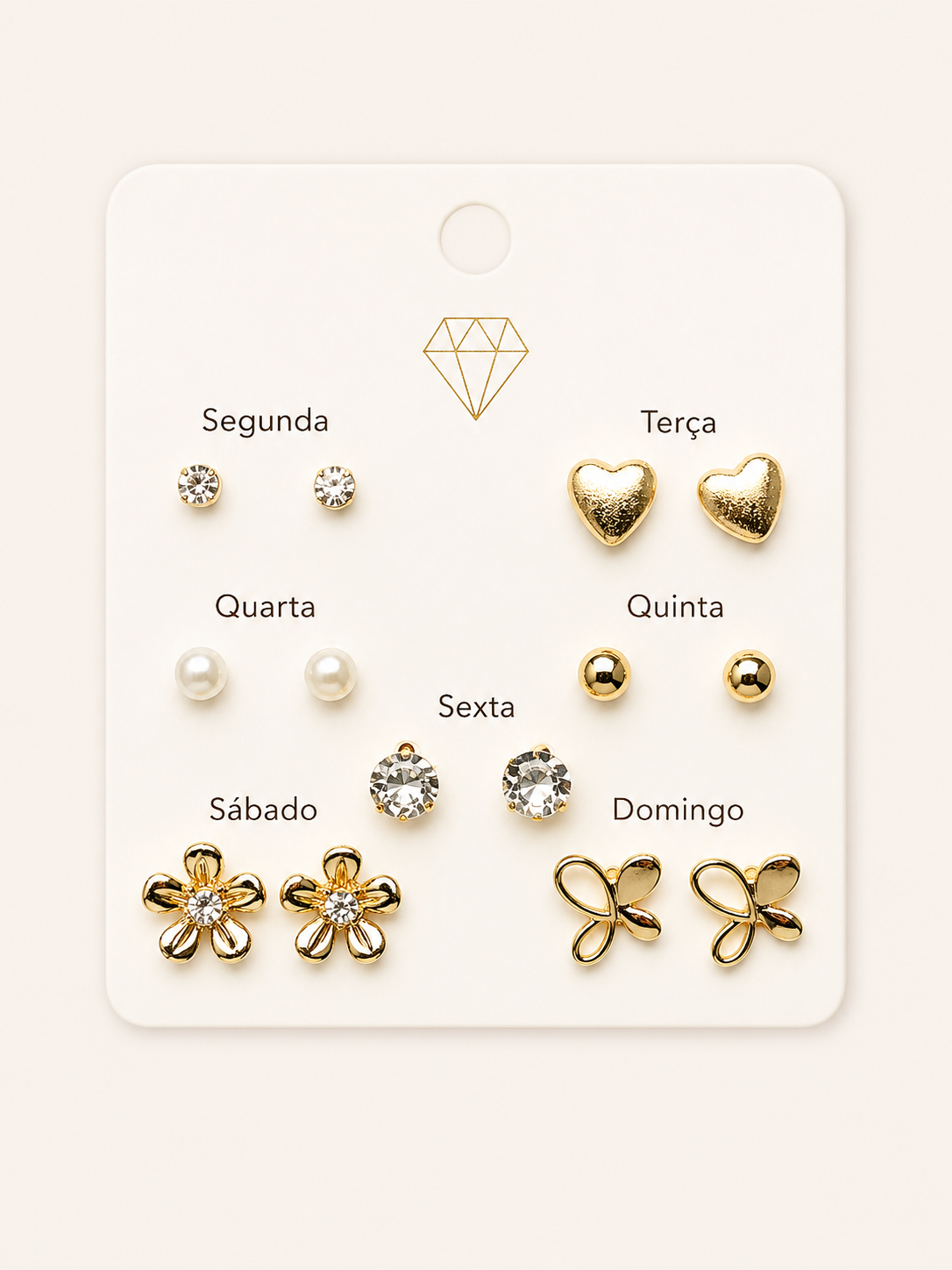 Kit Brinco Dourado Semana