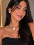 Conjunto Dourado Colar + Brinco Maria Mariah