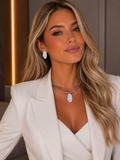 Conjunto Prata Colar + Brinco Maria Rebeca