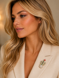 Broche Dourado Cacto