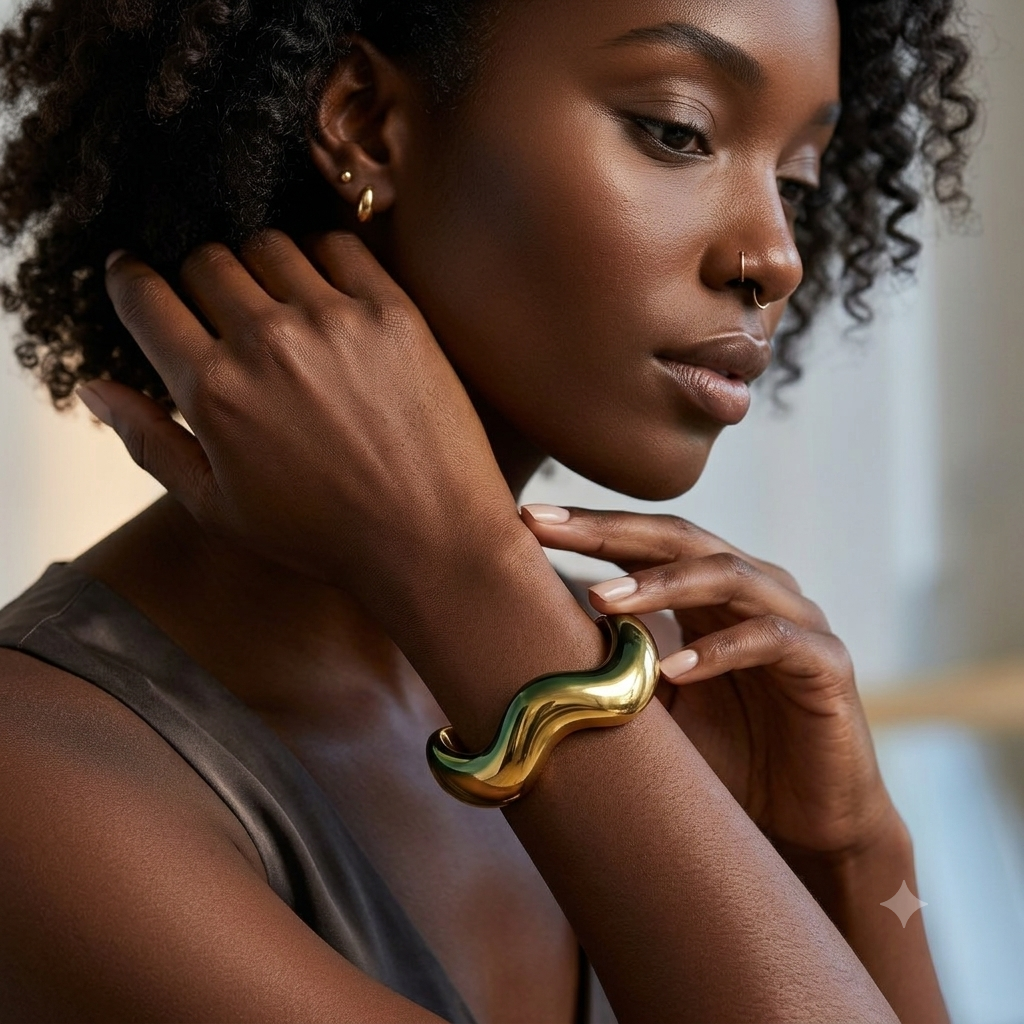 Bracelete Dourado Maria Karen