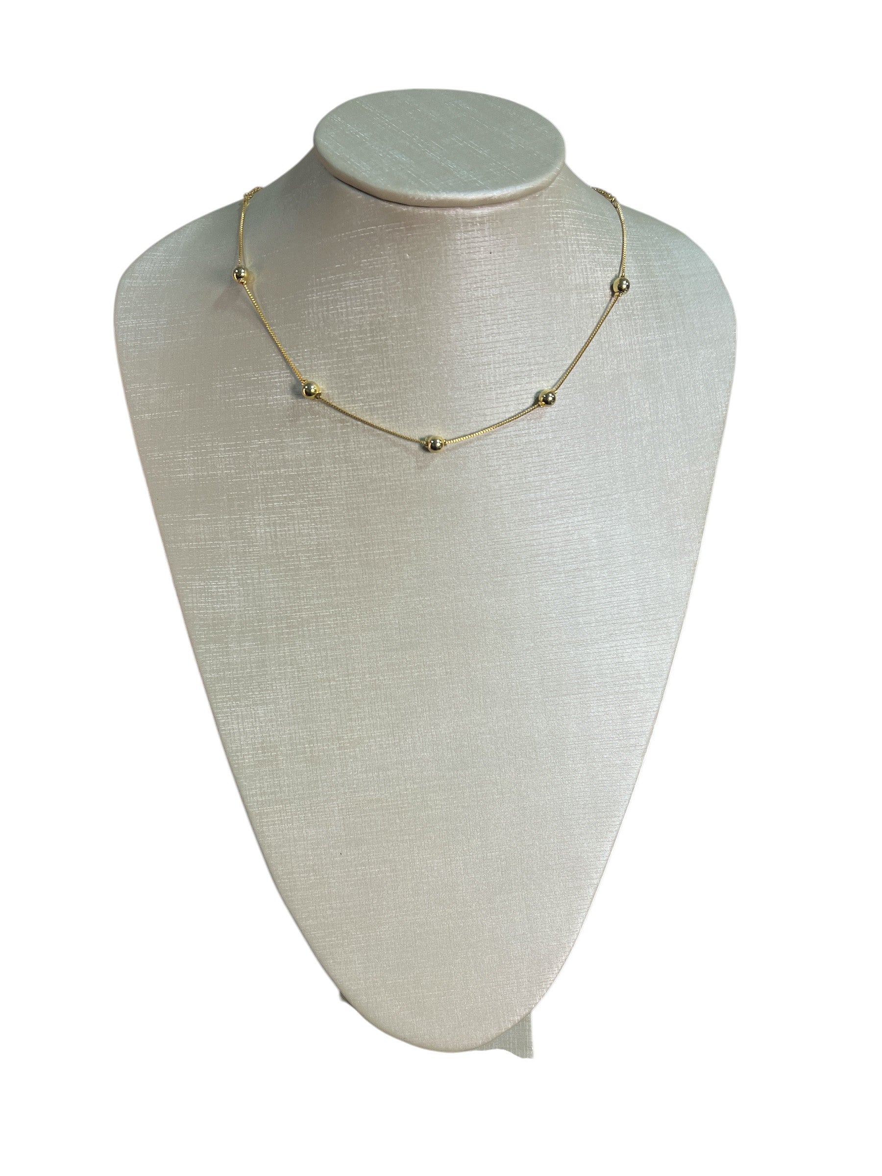 Colar Dourado Bolinhas