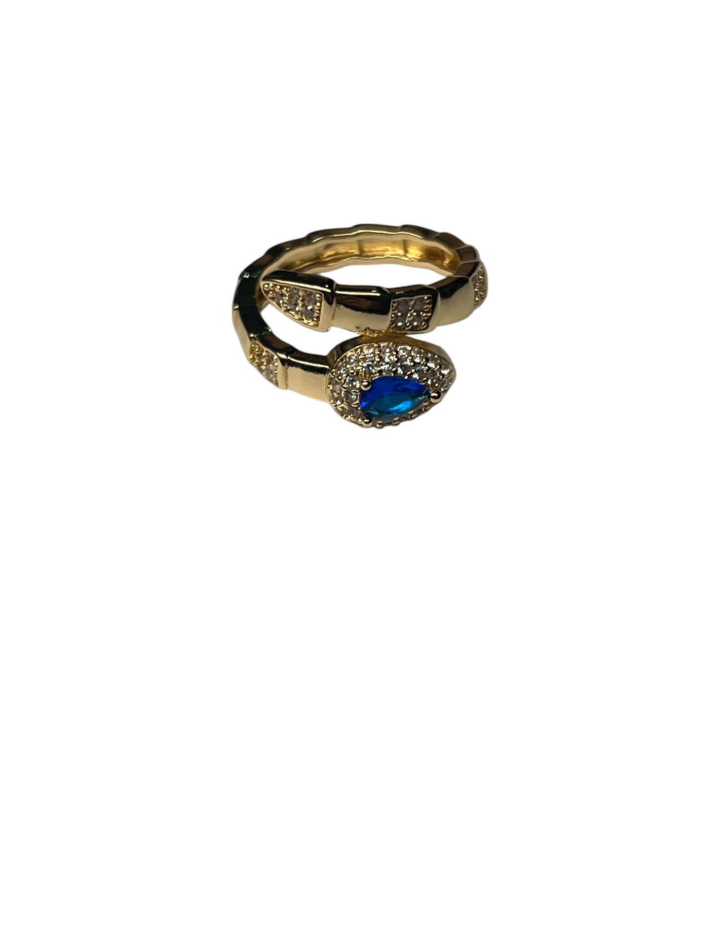 Anel Dourado Maria Samara Azul