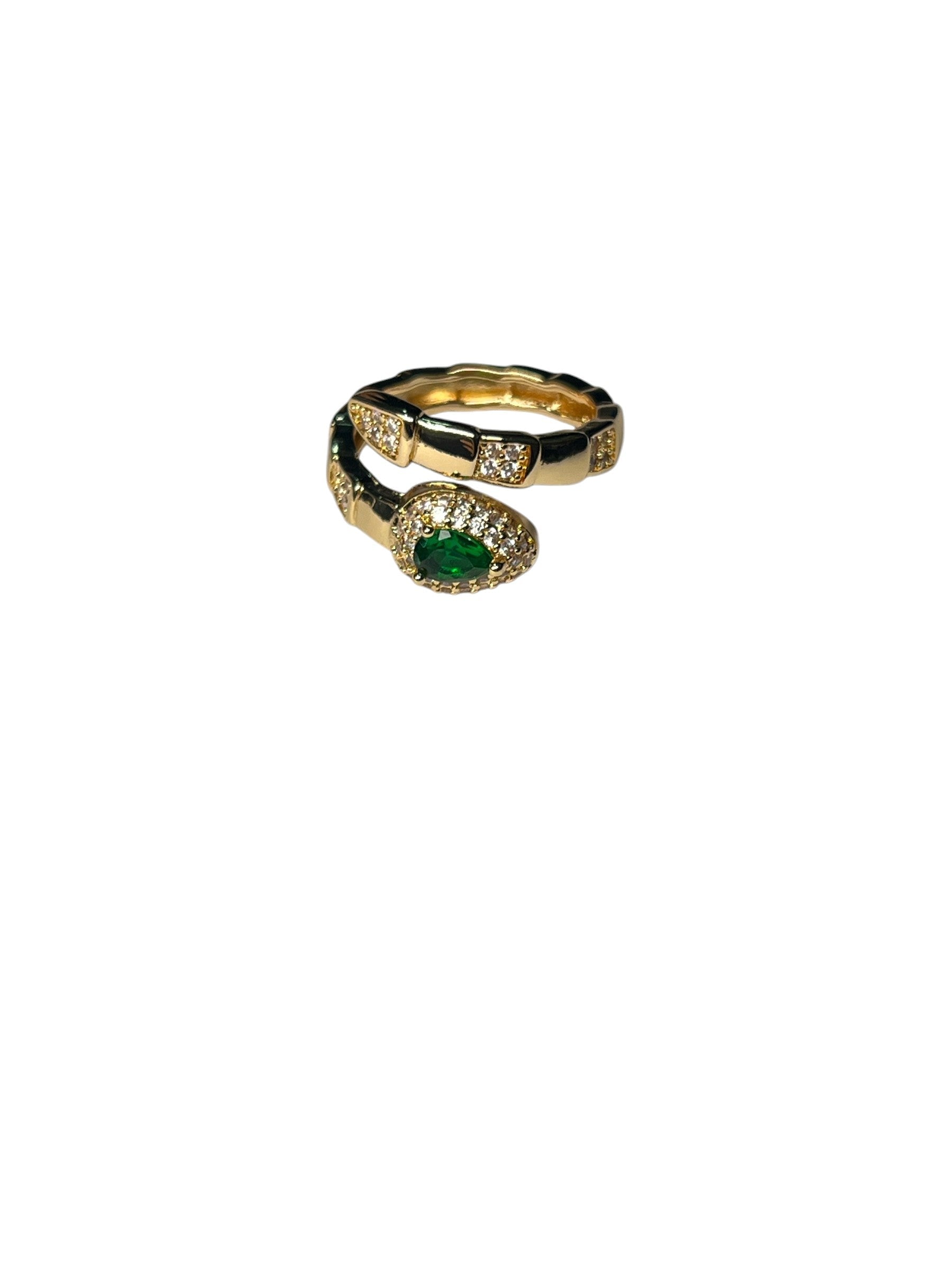 Anel Dourado Maria Samara Verde