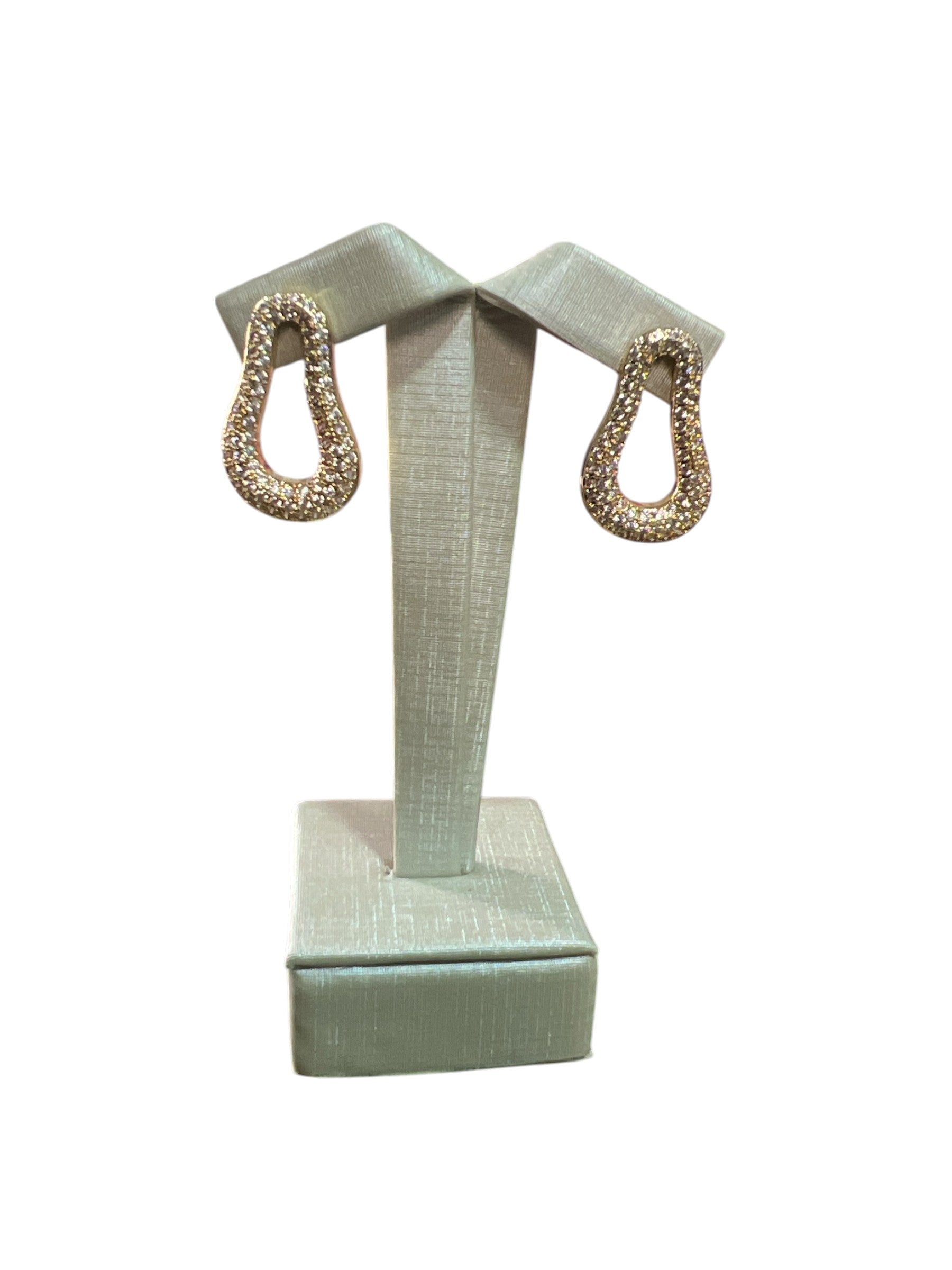 Brinco Cravejado Dourado Maria Gabriele